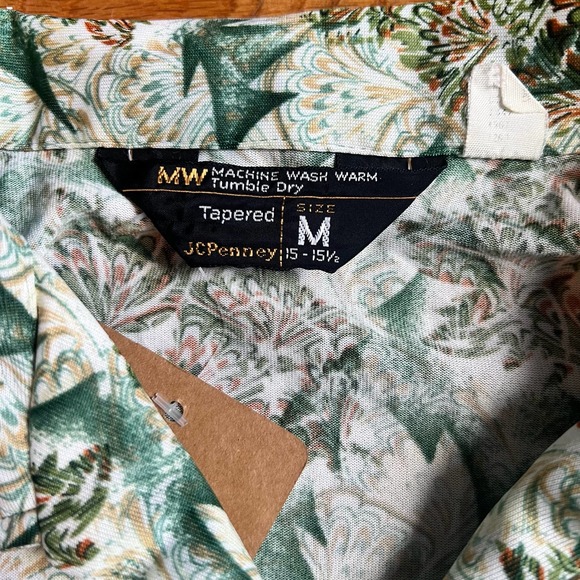 Vintage 1970s J.C.Penney Patterned Button Up - Picture 5 of 7